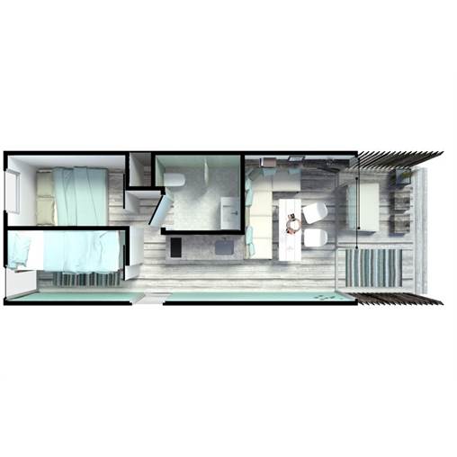  Kijkduin-Strandhuisjes-4p at Beach Houses Den Haag